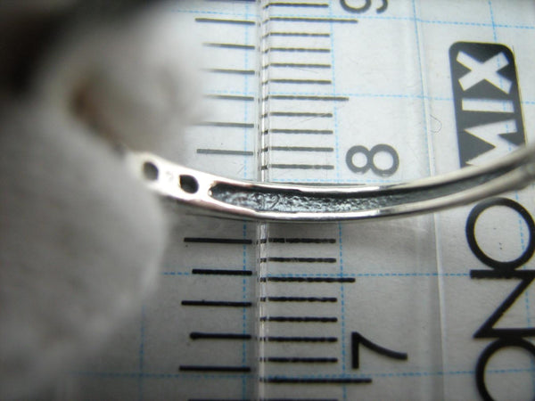 925 Sterling Silver Ring Band US Size 7.75 Prayer Scripture Guardian Cross Stone New Christian Church Faith Jewelry RI001407