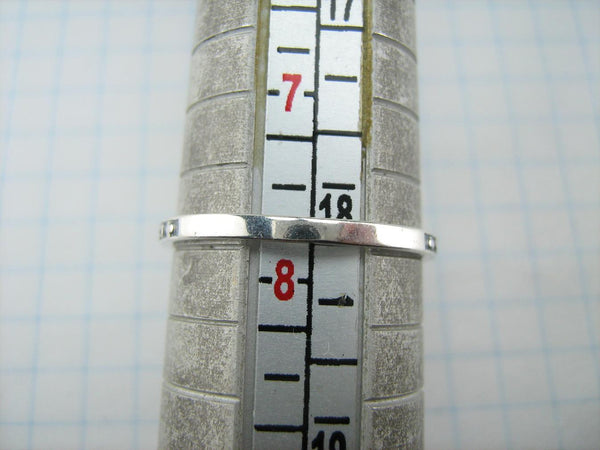 925 Sterling Silver Ring Band US Size 7.75 Prayer Scripture Guardian Cross Stone New Christian Church Faith Jewelry RI001407