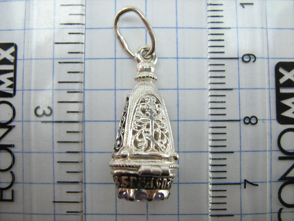 925 Sterling Silver Locket Pendant Mother Mary Openwork Rose Lilac Stone Prayer New Christian Church Fine Faith Jewelry MD001737