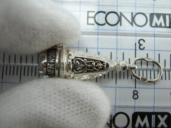 925 Sterling Silver Locket Pendant Mother Mary Openwork Rose Lilac Stone Prayer New Christian Church Fine Faith Jewelry MD001737