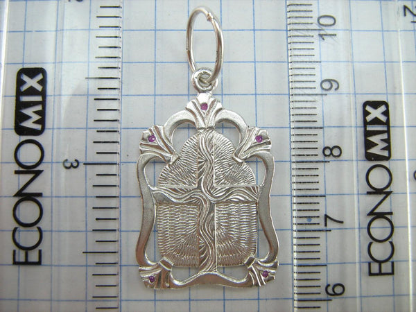 925 Sterling Silver Holy Trinity icon pendant and medal. Item code MD001875. Picture 9