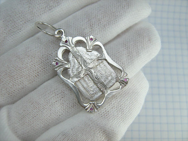 925 Sterling Silver Holy Trinity icon pendant and medal. Item code MD001875. Picture 3