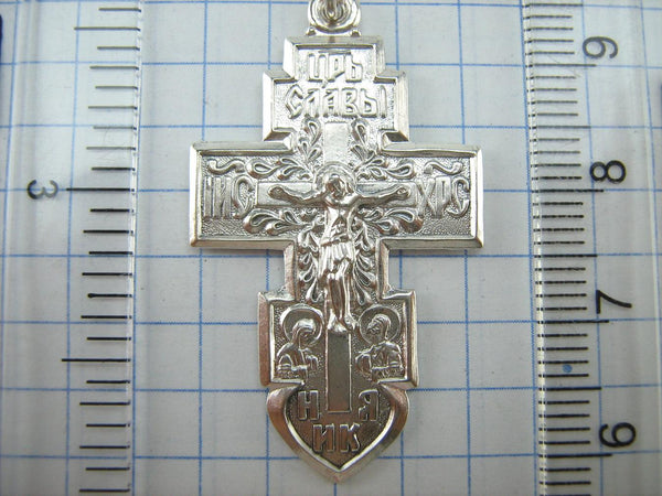 Pendentif croix en argent sterling 925 massif motif filigrane Crucifix Vintage Christian Church Fine Faith Jewelry CR002045