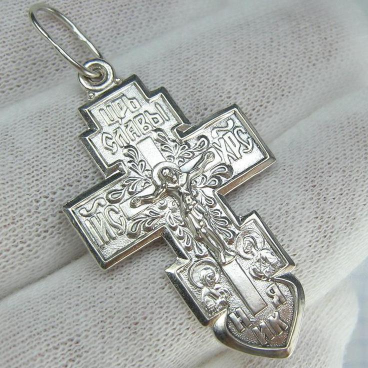 Pendentif croix en argent sterling 925 massif motif filigrane Crucifix Vintage Christian Church Fine Faith Jewelry CR002045