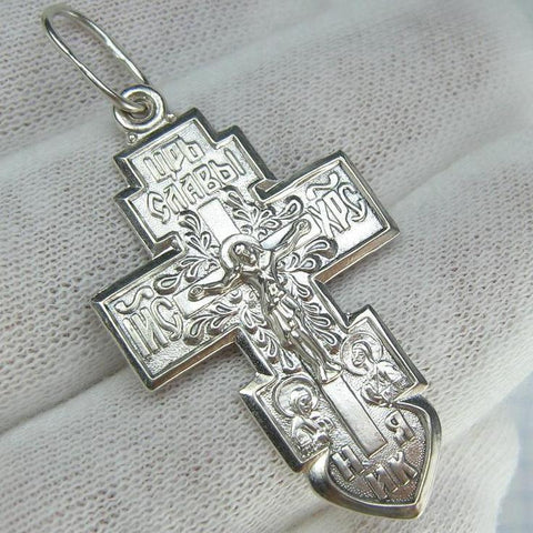 Ciondolo a croce in argento sterling 925 massiccio, motivo a filigrana, crocifisso, vintage, chiesa cristiana, gioielli di fede raffinati CR002045