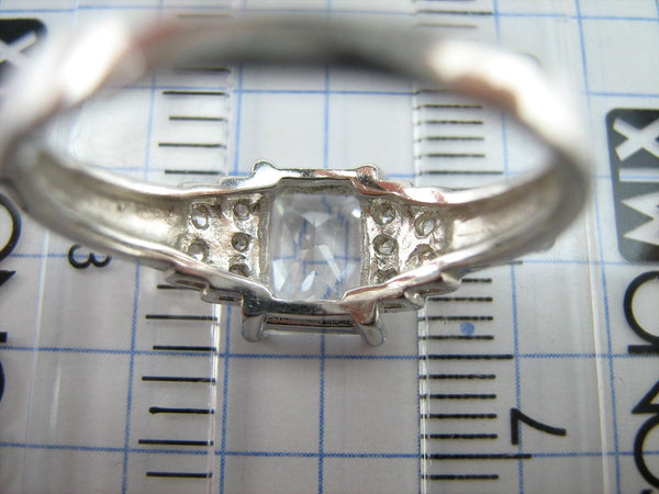 925 Sterling Silver Ring Band US size 7.5 CZ Stone Engagement Wedding Proposal Vintage Fine Jewelry RI001834