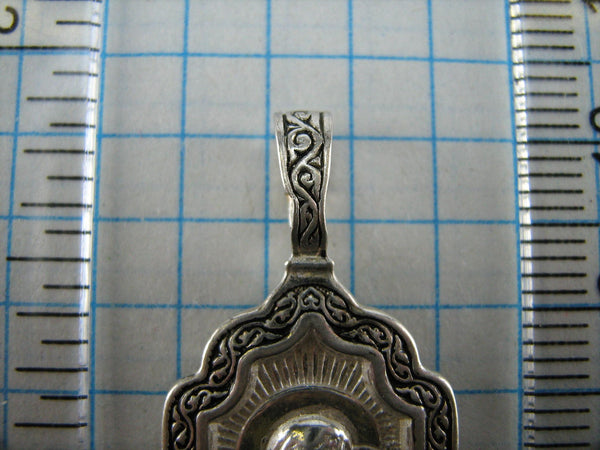 925 Sterling Silver Icon Pendant Medal Mother of God Kazanskaya Filigree Frame Vintage Christian Church Fine Faith Jewelry MD000733