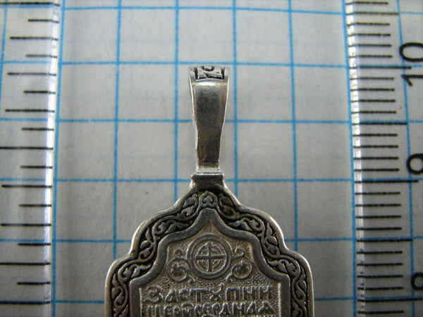 925 Sterling Silver Icon Pendant Medal Mother of God Kazanskaya Filigree Frame Vintage Christian Church Fine Faith Jewelry MD000733