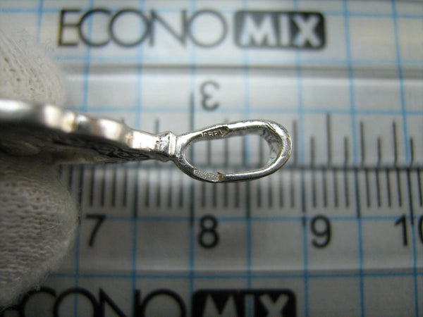 925 Sterling Silver Icon Pendant Medal Mother of God Kazanskaya Filigree Frame Vintage Christian Church Fine Faith Jewelry MD000733