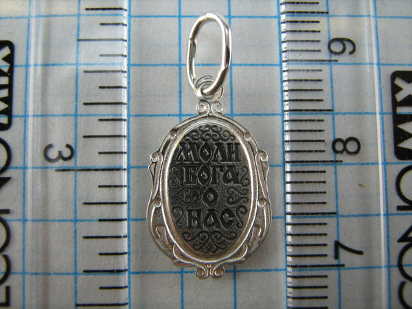 925 Sterling Silver icon pendant and medal with Christian prayer inscription to Saint Constantine the Great, also called Constantinus and Roman Emperor. Item number MD000695. Picture 9