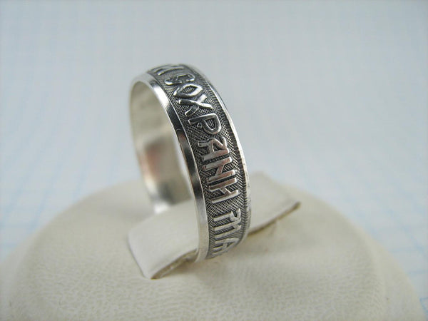 925 Sterling Silver ring with Christian prayer scripture and old believers’ cross. Item number RI001672. Picture 3