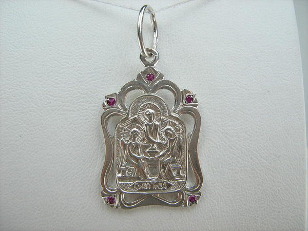 925 Sterling Silver Holy Trinity icon pendant and medal. Item code MD001875. Picture 4