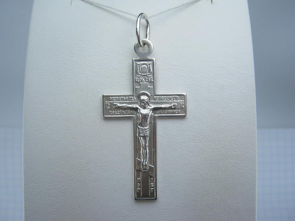 925 Sterling Silver cross pendant and crucifix with the image of Saint Andrew the Apostle. Picture 5