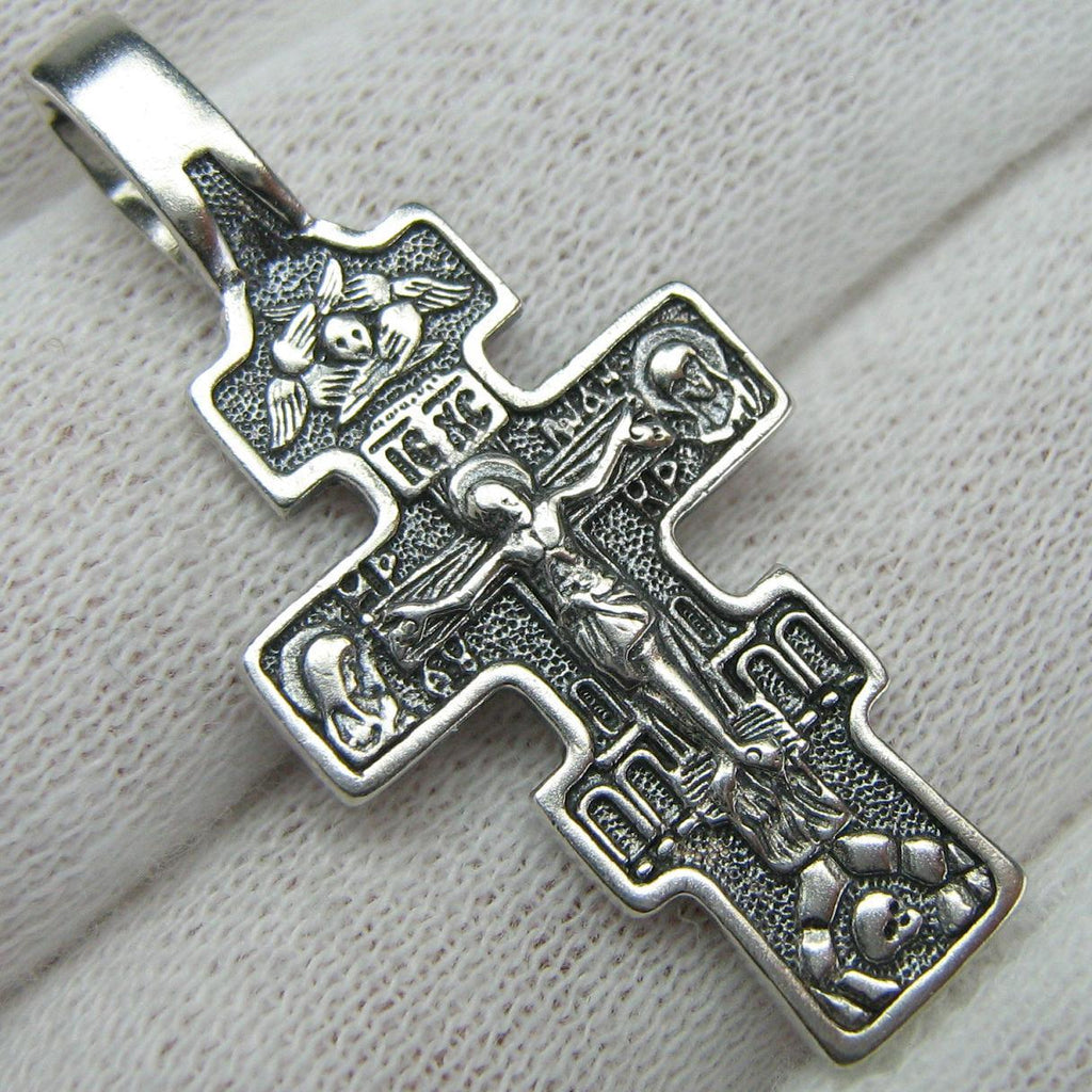 Faith Amulet! 925 Sterling Silver Cross Pendant Saint Tikhon