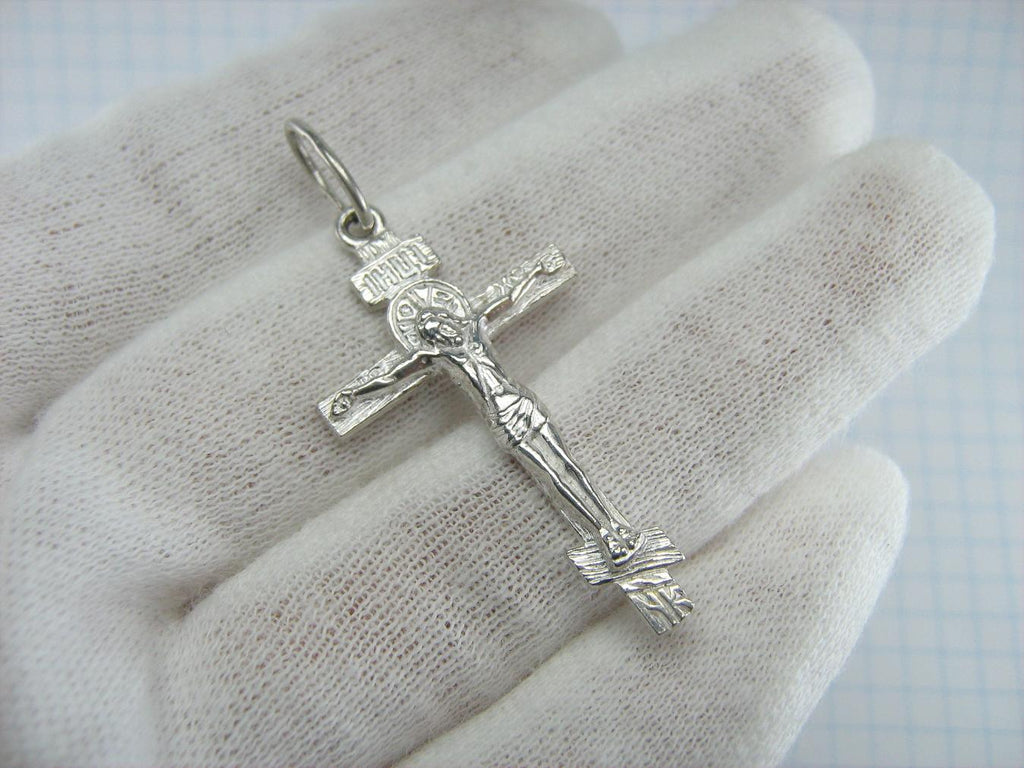 Faith Amulet! 925 Sterling Silver Cross Pendant Jesus Christ