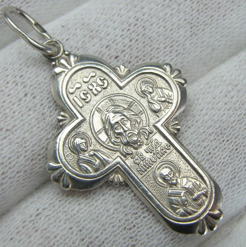 Silver Cross Charms Religious Charm (6pcs / 12mm x 20mm / Tibetan Silver / 2 Sided) Catholic Christian Pendant Necklace Bracelet CHM1296