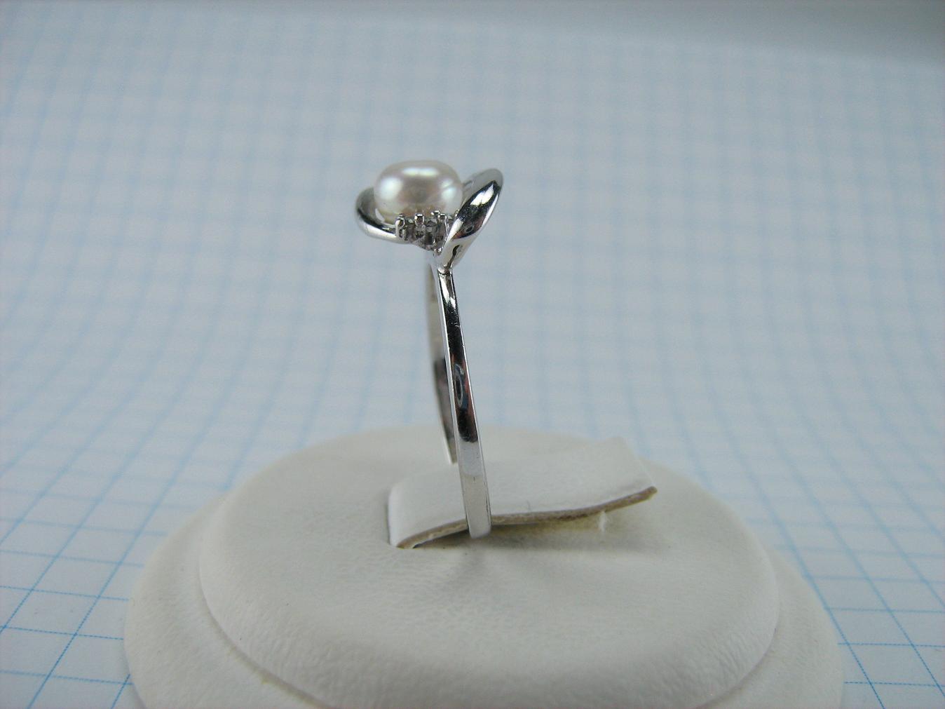 New! 925 Sterling Silver Ring US size 7.5 Real Pinkish White