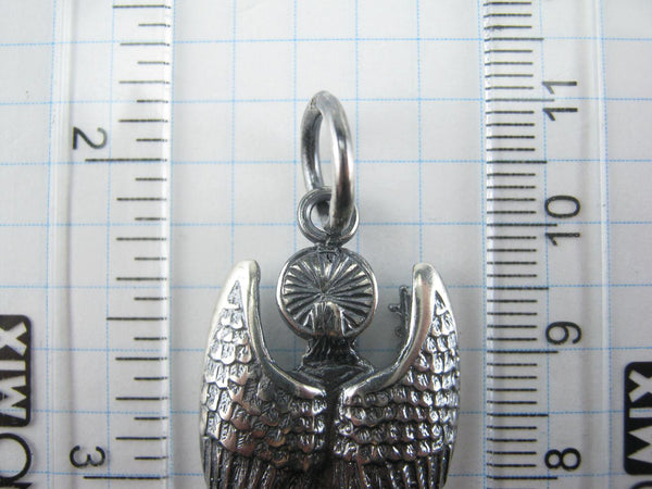 925 Sterling Silver statue pendant representing Saint Michael the Archangel.