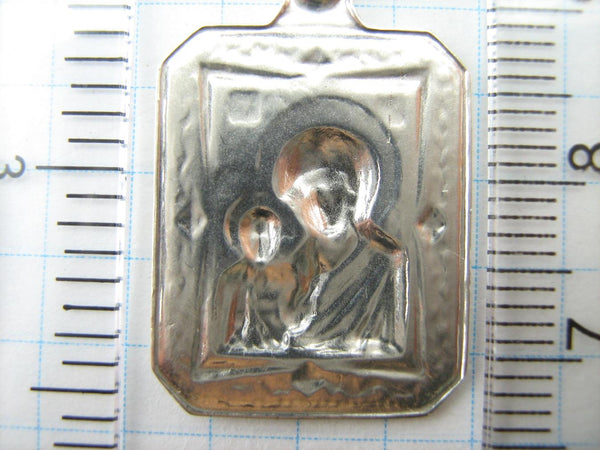 SOLID 925 Sterling Silber Anhänger Medaille Theotokos Kazan Ikone Wächter Beschützer Patron Vintage Christliche Kirche Glaube Schmuck MD001485