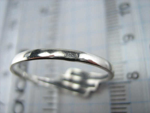 New 925 Sterling Silver ring with Christian prayer on the Russian language.