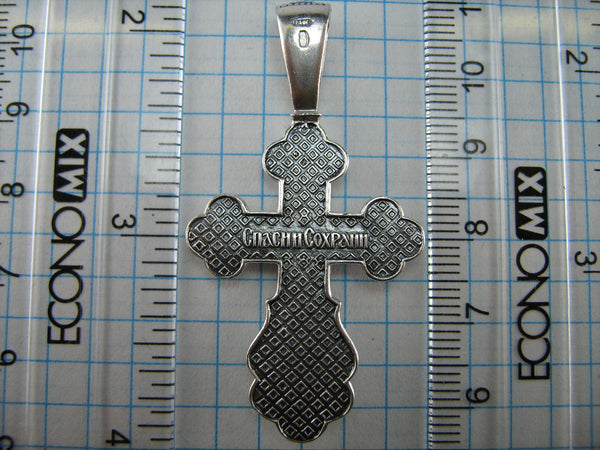SOLID 925 Sterling Silber Kreuz Anhänger Jesus Christus Kruzifix Oxidiert Christliche Kirche Fine Faith Schmuck CR000458
