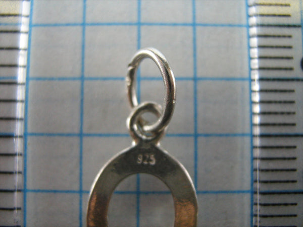 SOLID 925 Sterling Silber Anhänger Glückshufeisen Symbol Zeichen Glücks Amulett Beschützer Wächter Geschenk Openwork Vintage Schmuck PN000853