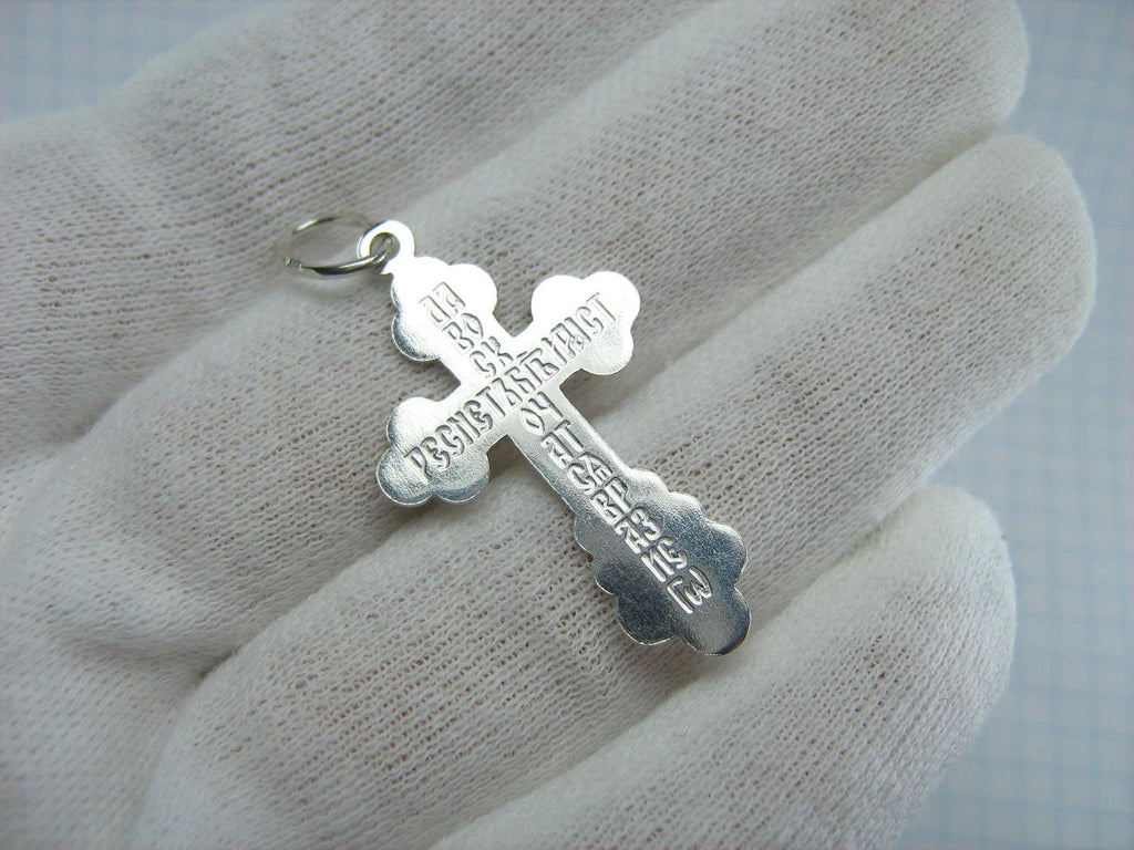 925 Sterling Silver Cross Pendant Jesus Christ Crucifix Fleur-de-lis – Fine  and Faith