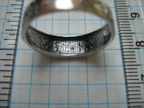 SOLID 925 Sterling Silver Signet Ring Band Cyrillic Text Old Believers Cross New Never Worn Christian Church Faith Jewelry
