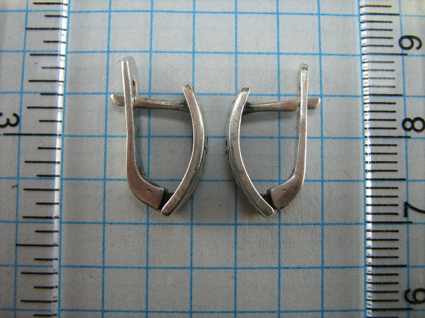 SOLID 925 Sterling Silver Earrings Tribal Primitive Savage Wild Dance Dancing Silhouette Ethnic Motif Pattern Oxidized Fashion Style Design Ornament Latch Back Snap Closure Fastening Vintage Handcrafted Manual Work Jewelry Fine Jewellery ER000101