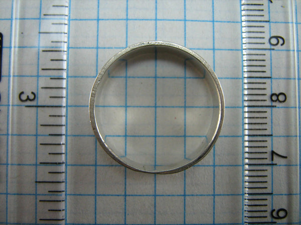 SOLID 925 Sterling Silber Ring Band US Größe 9.0 Ribbon Dots Pattern Evil Eye Protection Fashion Style CZ Edelstein Cubic Zirkonia Vintage Oxidized Schmuck Feiner Schmuck RI000840