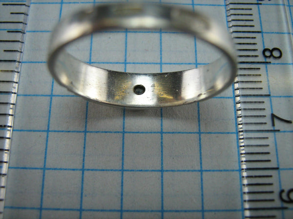 SOLID 925 Sterling Silber Ring Band US Größe 7.0 Pattern Evil Eye Schutz Mode Stil CZ Edelstein Cubic Zirkonia Vintage Schmuck Feiner Schmuck RI000842