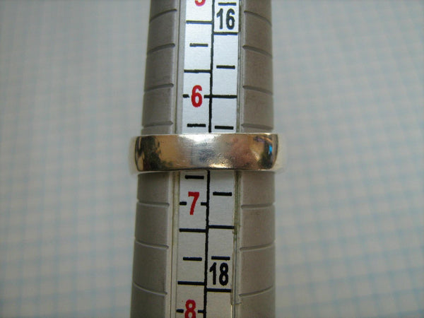 SOLID 925 Sterling Silber Ringband US-Größe 6,5 Runde Steine Katze Katzenauge Kugeln Kugeln 9 verschiedene Farben Vintage feiner Schmuck RI000557