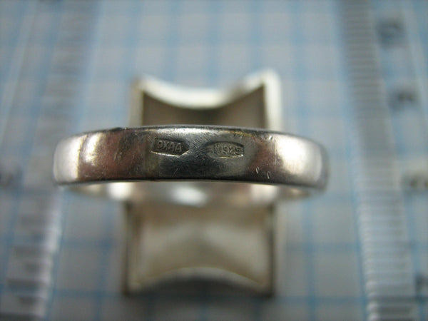 SOLID 925 Sterling Silber Ring US Größe 6.0 Patchwork Pattern Leder Sattel Heavy Openwork Vintage Handcrafted Fine Jewelry RI000775