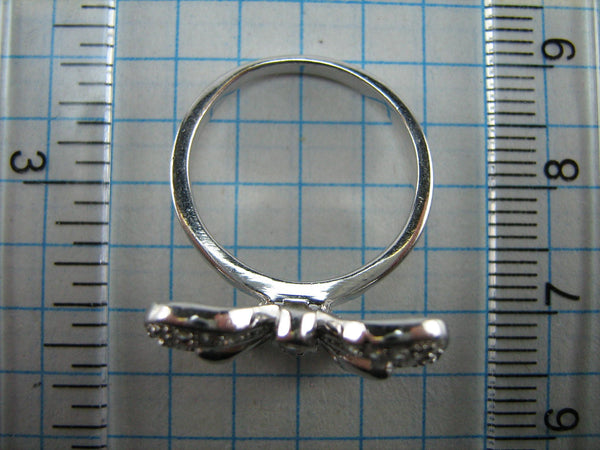 SOLID 925 Sterling Silber Ring US Größe 6,0 Schmetterling Insekt große Flügel Openwork CZ neue feinen Schmuck RI000871
