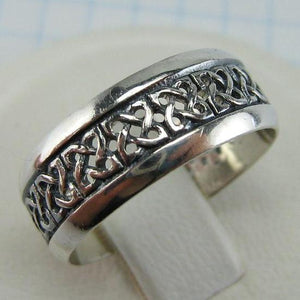 925 solid Sterling Silver band with Celtic knot openwork pattern.