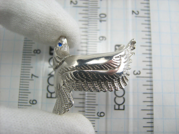 925 solid Sterling Silver adjustable ring size US 8.5 shaped an eagle, a hawk or other bird with rare handicraft design.