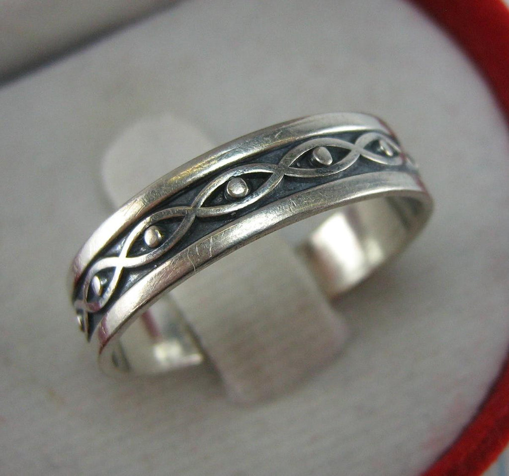 Sterling Silver Eternity All Seeing Eye Band, Silver Ring